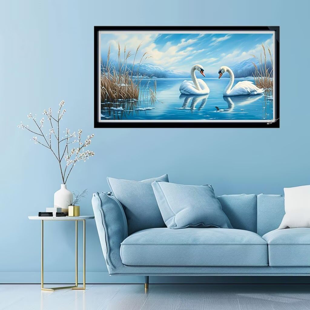 Amazon.co.jp: 白鳥 ペイントバイナンバー 大人子供用 DIY番号絵画